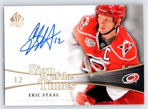 2011-12 SP Authentic Sign of the Times Eric Staal #SOT-ES Auto - Picture 1 of 2