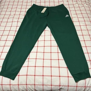 adidas Feelcozy Logo Green Tapered Training Pants Men’s Big And Tall Size 3XLT - Picture 1 of 6