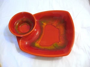 Vintage California Originals orange Multi Vorspeise Chip Dip Tablett # 741 Retro - Bild 1 von 1