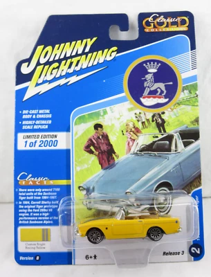 Sunbeam Tiger 1965 * Nuevo Johnny Lightning * Amarillo de carreras brillante personalizado Foto 1 de 4