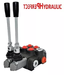 2 Spool Hydraulic Directional Control Valve 11gpm 40L Double Acting Cylinder DA - Picture 1 of 8