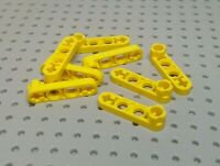 10x Lego Technic Liftarm 1x4 flach mit Noppenverbinder gelb 2825 Technik 4107135