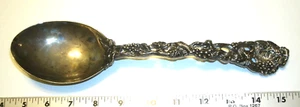 Godinger Large Silverplated Serving Spoon Ornate Grapevine Handle Vintage - Picture 1 of 7