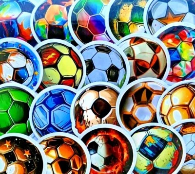 20x Football Stickers Sticker For Laptop Phone Bike Luggage Kids Party Bag Craft - Image 1 of 4