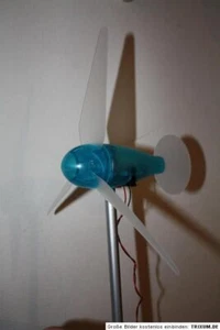  Windrad Mini Windkraftanlage mit hochwertigem Brushless Motor und Kondensator - Bild 1 von 1