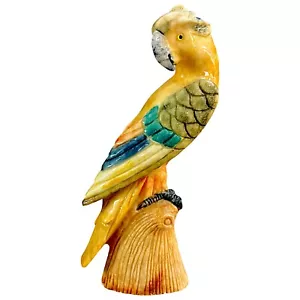 Papagei Tischskulptur Alabaster Kunst Design Home Decor Marmor H 40cm - Bild 1 von 8