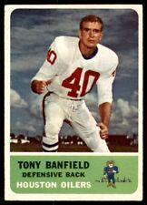 1962 Fleer #51 Tony Bankfield NICE Houston Oilers / Oklahoma State