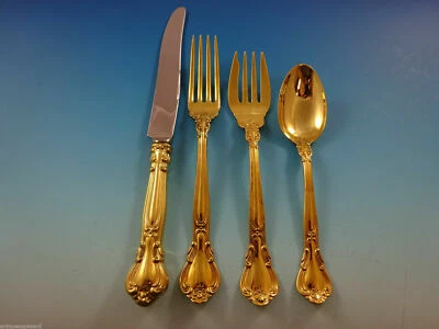 Ajuste(s) de lugar de tamaño regular de plata esterlina Chantilly Gold de Gorham 4 piezas Foto 1 de 3