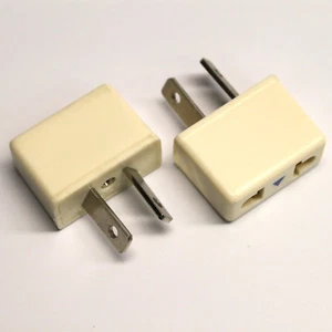 2-Pack Type C to I Power Plug Adapter US EU Connectors for Electrical Appliances - Picture 1 of 3