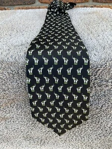 DE AM ANDA Mens Silk Tie ** Elephant Pattern - Picture 1 of 7