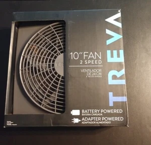 TREVA 10" Basic Fan with AC Adapter & batteries Included - Picture 1 of 4