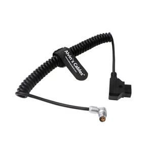 Power Cable for Red Komodo Rotatable Right Angle 2 Pin Female to D tap Coiled - Picture 1 of 8