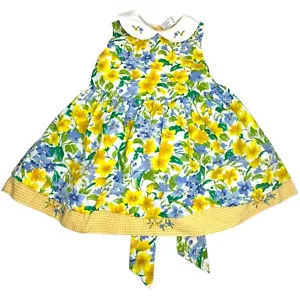 Blueberi Boulevard Summer Dress Girls 24 Month Yellow Floral - Picture 1 of 5
