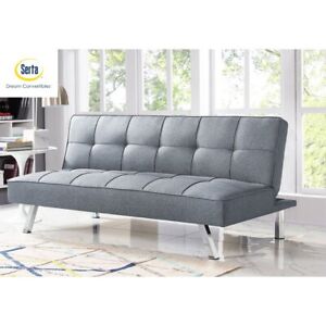 Futon Sofa Bed Sleeper Convertible Couch 3 Seat Foldable Full Size With Mattress