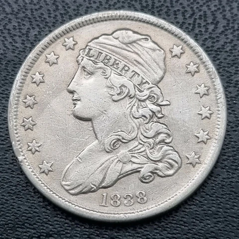 1838 Capped Bust Quarter 25c High Grade AU Details #41045 Cover