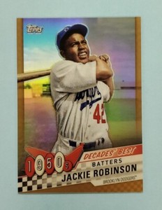 2020 Topps Chrome Jackie Robinson Gold Refractor Decades Best #DBC-16 Card /50
