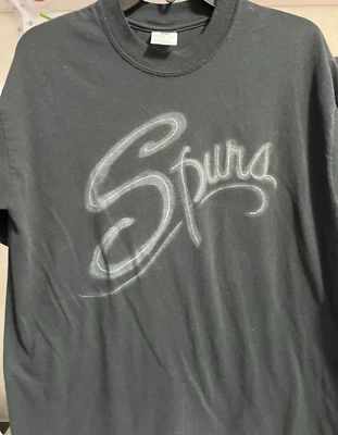 Vintage Spurs Black Jerzees T Shirt Size Large - Image 1 of 4