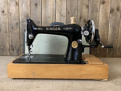 Vintage Singer Sewing Machine 99k Hand Crank  1937 Dated Working • 147€