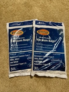 6x KENMORE TYPE C VACUUM BAGS FOR MODELS 5055, 50557 AND 50588 - Picture 1 of 5