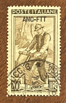 Italy Occupation of Trieste: 1950 SC # 108, Used, Cat $9. Lot #09-11047 - Image 1 of 2