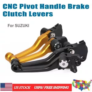 US Stock For Suzuki RMZ250 RMZ450 2007-2024 CNC Pivot Handle Brake Clutch Levers - Picture 1 of 48