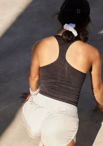 NEW Free People Movement Good Karma Long Tank Top Washed Black XS-L $68 |FF-034 - Picture 1 of 4