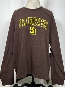 San Diego Padres MLB Campus Lifestyle Brown Pullover Sweatshirt Women's XL NWT - Picture 1 of 14