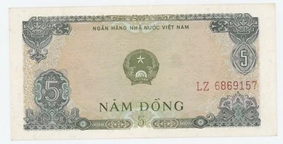 Viet nam Vietnam 5 Dong 1976 Pick 81.b UNC Banknote Uncirculated - Image 1 of 2