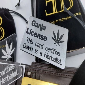 Portemonnaie Einsatz Geschenk Vatertag Gravur personalisiert Hanf Lizenzkarte Weihnachten - Bild 1 von 5