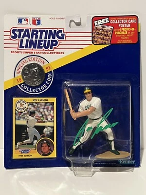JOSE CANSECO 1991 Signed Autographed Auto Oakland A’s Starting Lineup SLU PSA - Image 1 of 3