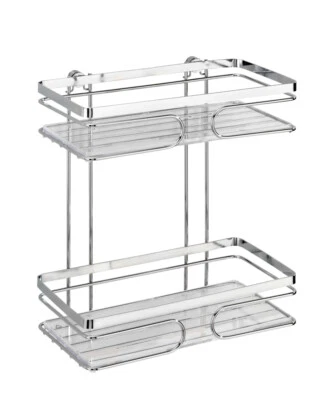 WENKO Wand Regal Premium Dusche Korb Bad Hängeregal Ablagen 2 Etagen Edelstahl - Bild 1 von 4