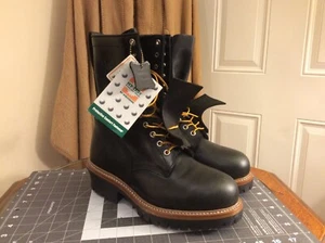 New with Tags Hy-Test Brown Work Boots Sz 10M Safety Toe EH Vibram Soles K14065 - Picture 1 of 15