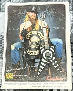 ZAKK WYLDE / 2009 ZAKK WYLDE ZV CUSTOM EPIPHONE GUITAR MAGAZINE PRINT AD  - Bild 1 von 1