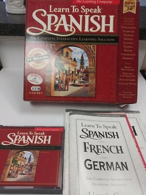 The Learning Company Learn to Speak Spanish 3-CD Set And Workbook Ver. 7.0  - Image 1 of 4