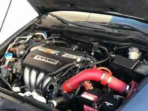 All RED COATED Air Intake Kit & Filter For 2004-2007 Honda Accord 2.4 L4 Sulev - Foto 1 di 1
