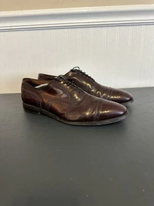 Allen Edmonds Strand Burgundy Cap-toe Oxford Dress Shoe Mens Size 13 - Picture 1 of 8