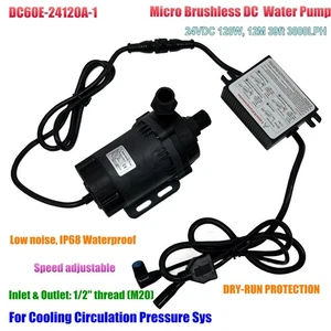 DC60E-24120A-1 High Powerful 24V 120W Micro Brushless DC Water Pump 12m 3800LPH - Imagen 1 de 14