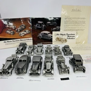 Danbury Classic American Motorcar Collection Pewter 12 cars with Certificate - Picture 1 of 24