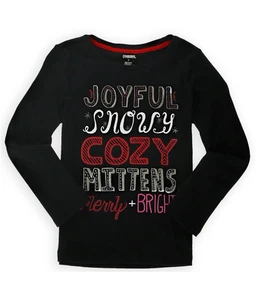 Gymboree Girls Cozy Sparkle Graphic T-Shirt, Black, Little Kids (4-7), 4 - Picture 1 of 1