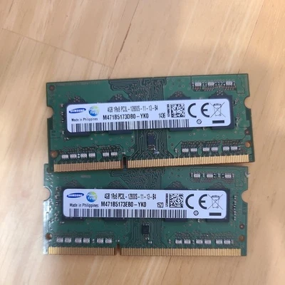 LOTE DE 2 SAMSUNG 4GB M471B5173BH0-YK0 DDR3L 1600MHZ PC3L-12800S RAM V7-1(9) Foto 1 de 2