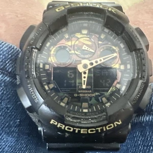 Casio G Shock GA-100 (5081) black red - Picture 1 of 4