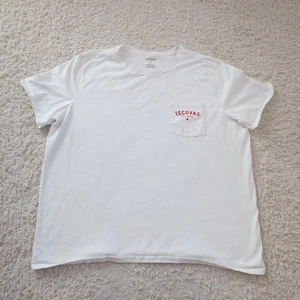 Tecovas Shirt Mens 2XL White Pocket Graphic Austin Texas Western Goods Crewneck - Picture 1 of 10
