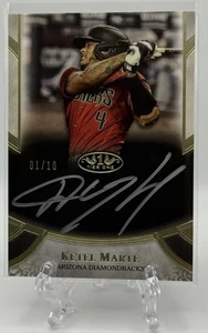 Ketel Marte 2021 Topps Tier One Prime Performers tinta plateada en tarjeta automática/10! - Imagen 1 de 2