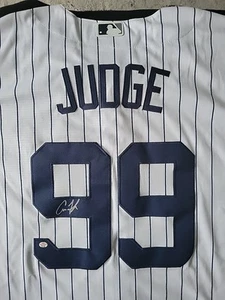 Aaron Judge #99 Signed Auto New York Yankees MLB Pinstripe Jersey w/ COA XL - Picture 1 of 6