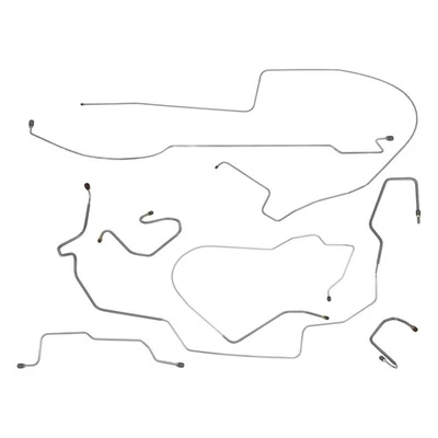 1970 Dodge Charger Complete Manual Drum Brake Line Kit Set Dana Axle OE Steel - Image 1 of 4