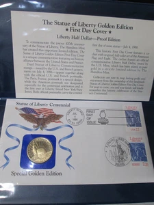 1986 Statue of Liberty Gold Edition Half Dollar Commemorative Coin - Cover - Picture 1 of 4