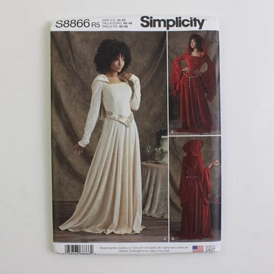 Simplicity Heather O'Shaughnessy S8866 Dresses Costumes Women's Size R5 (14-22) - Image 1 of 4
