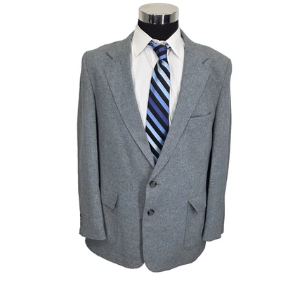 Vtg Levis 2 Piece Action Suit Mens 46R Gray Sports Coat Jacket 2 B 36x30 Pants * - Изображение 1 из 4