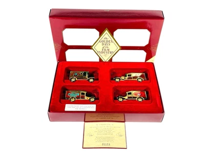 Lledo 'The Golden Days of the Film Industry' 24 Carat Gold Plated 4-Car Set - Image 1 of 4