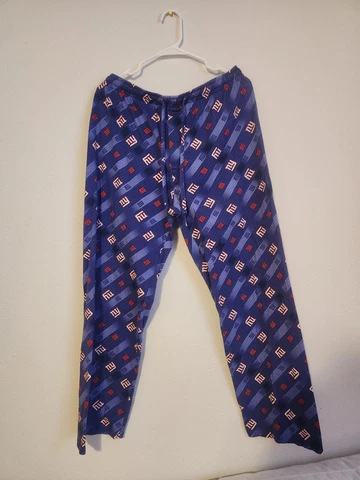 New York Giants NFL Team Apparel Blue Pajamas Mens Size Large Cover